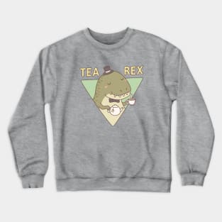 Cute Dinosaur Tea Rex Trex Pun Crewneck Sweatshirt